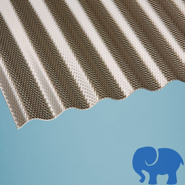 Polycarbonat Profilplatten 2,6 mm Wabe Sinus 76/18 bronce 5000 x 1045 mm
