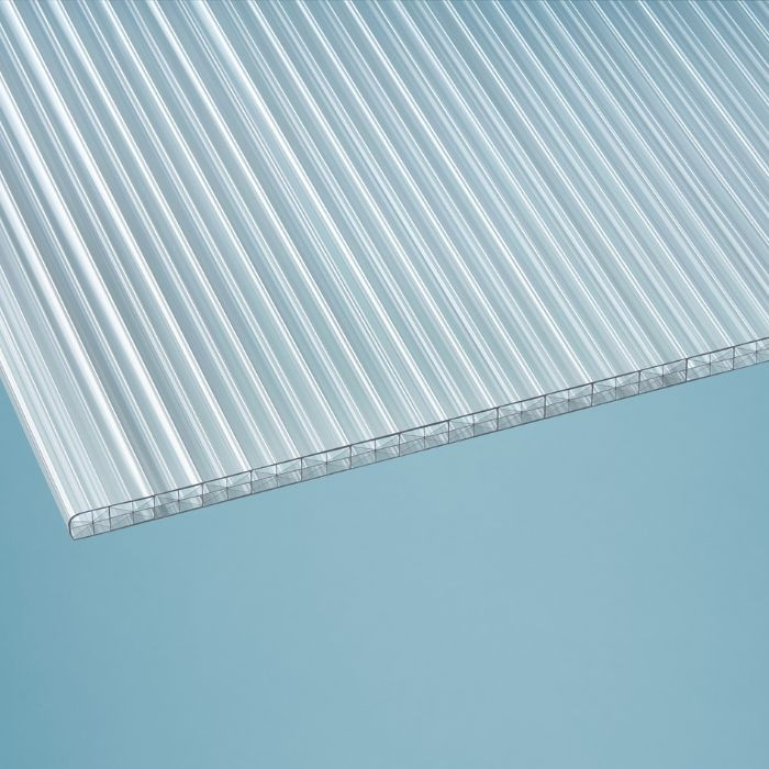 Polycarbonat Hohlkammerplatten X 16mm klar longlife 5000 x 1200 mm