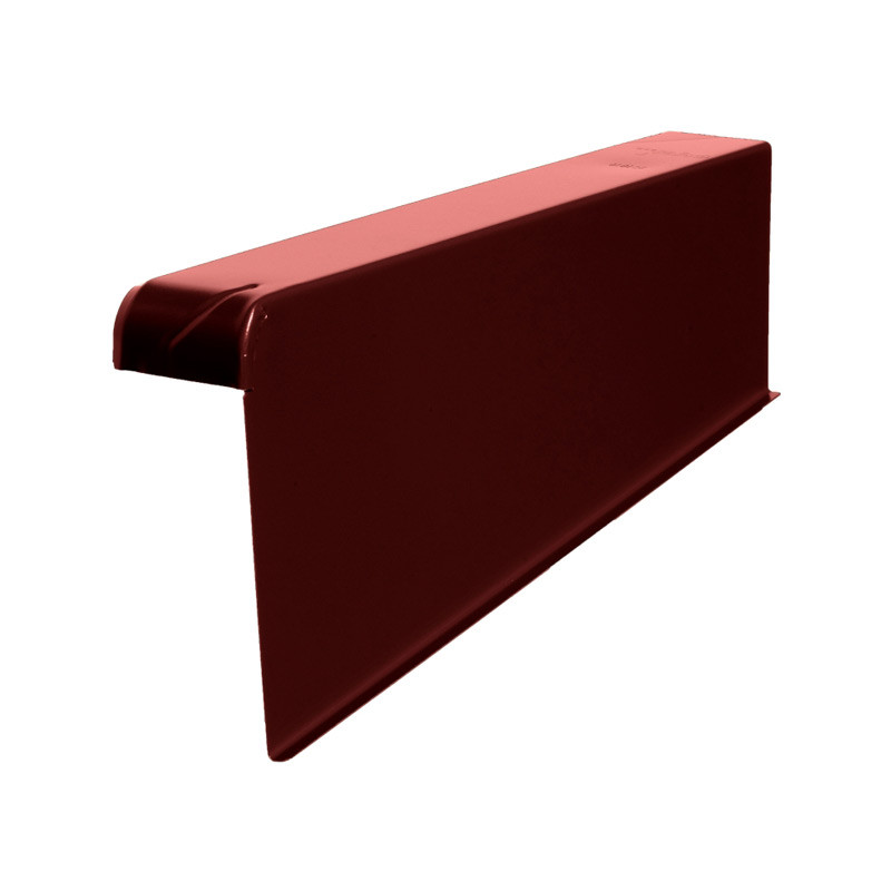 Windschutz-Ortgänge Aluminium 16/22 rechts E-Dunkelbraun
