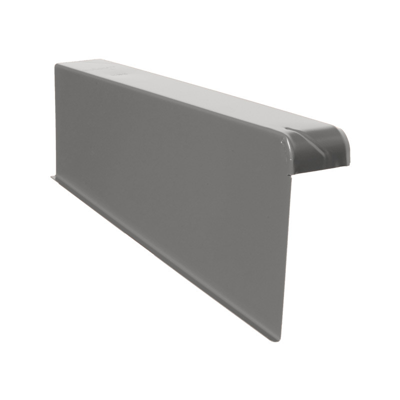Windschutz-Ortgänge Aluminium 16/20 links E-Dunkelgrau
