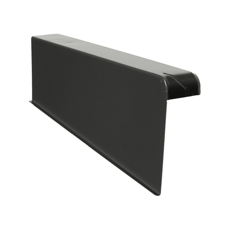 Windschutz-Ortgänge 14/18 Aluminium links FB-Schwarz