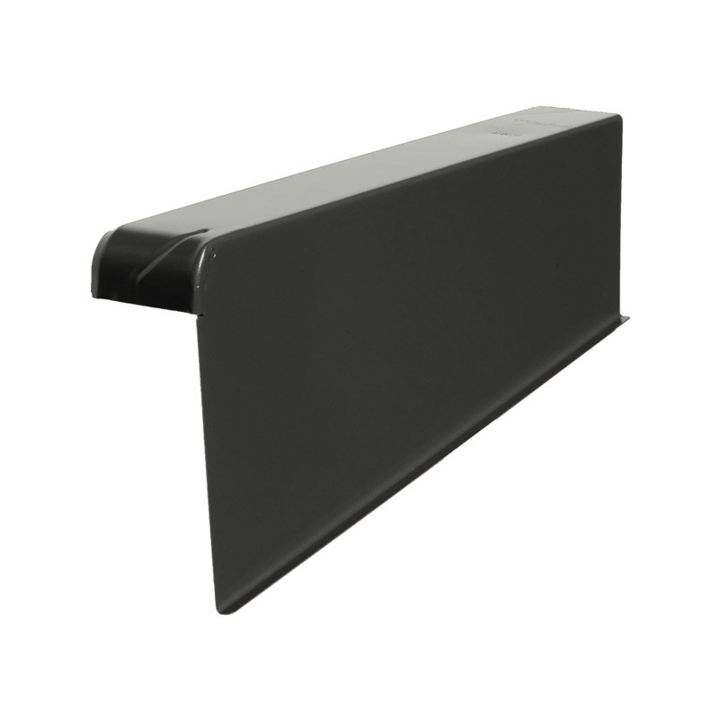 Windschutz-Ortgänge 12/22 Aluminium rechts FB-Schwarz