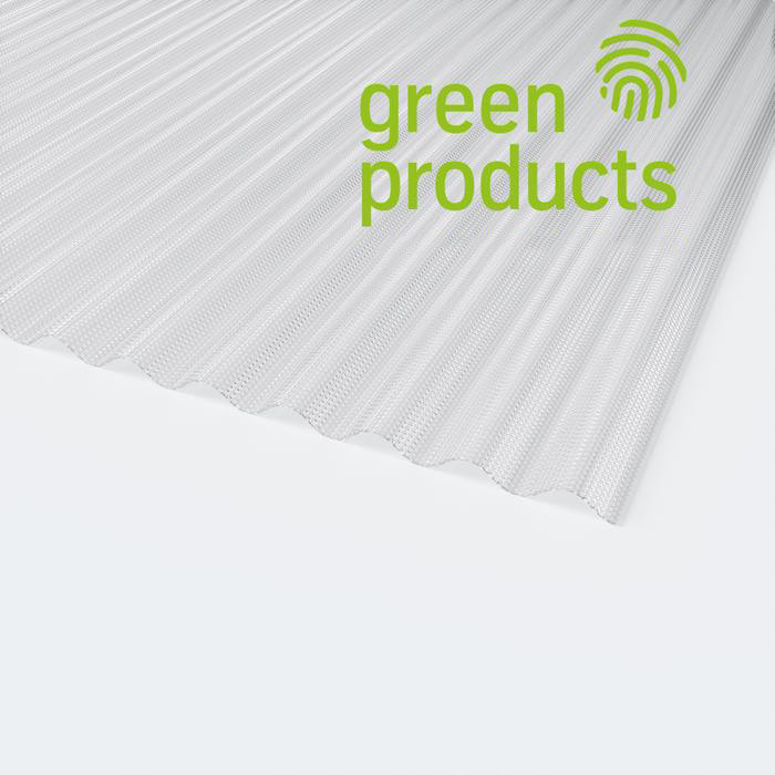 PLEXIGLAS® proTerra Wellplatte 76/18/3 farblos Wabe 5000 x 1045 mm