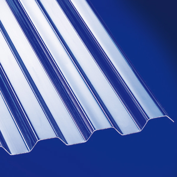 Polycarbonat Wellplatten 1,3mm Trapez 76/18 klar / farblos Profilplatten 3500mm