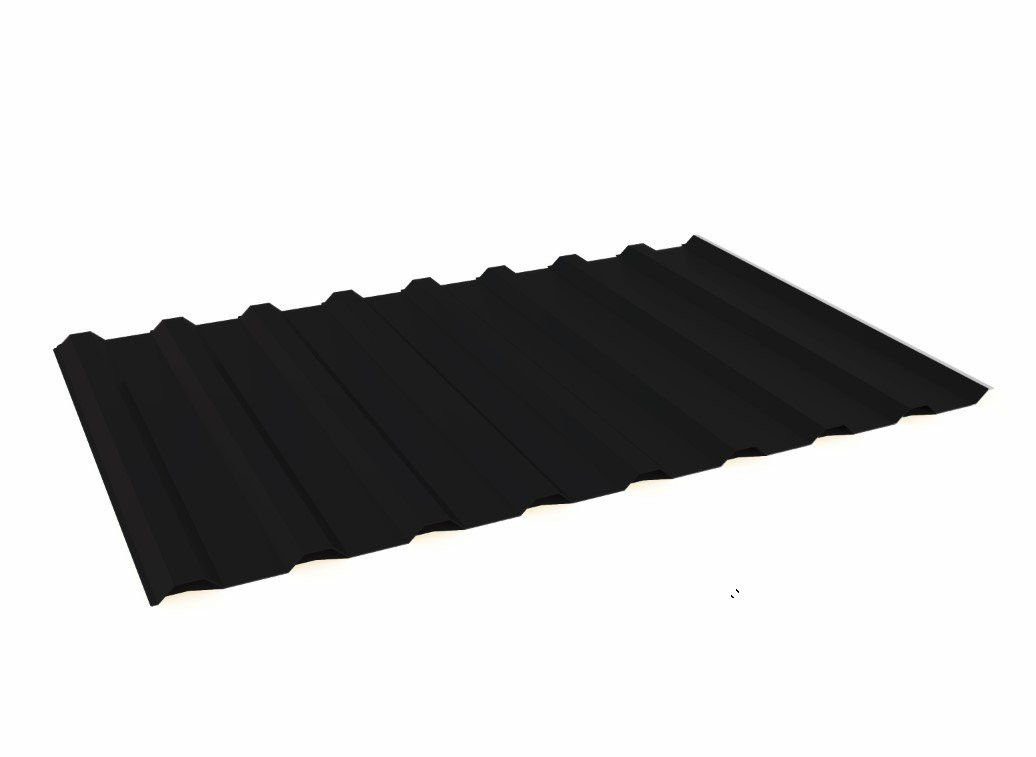 Trapezblech Dach T-20 in 0,50mm Stärke-tiefschwarz-5,50 m