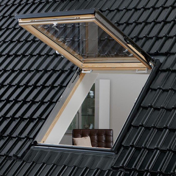 VELUX Wohn- Ausstiegsfenster GTL SK08 3070 klar lack THERMO Alu 114x140