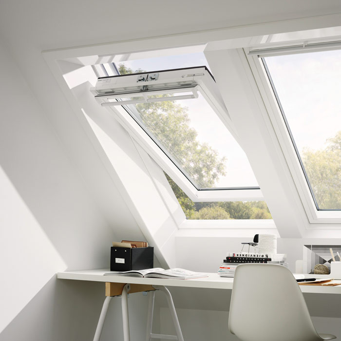 VELUX Schwingfenster GGU MK04 0162 Kunststoff ENERGIE Schallschutz Kupfer 78x98cm