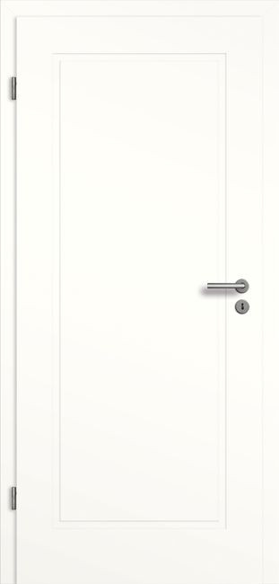 Weißlack Designtür Noara 1G, 2110 mm x 860 mm, links