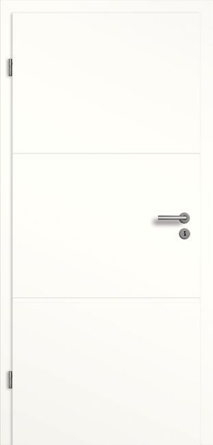 Weißlack Designtür Senesi SF3, 2110 mm x 735 mm, links