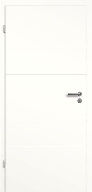 Weißlack Designtür Senesi SF5, 2110 mm x 610 mm, rechts