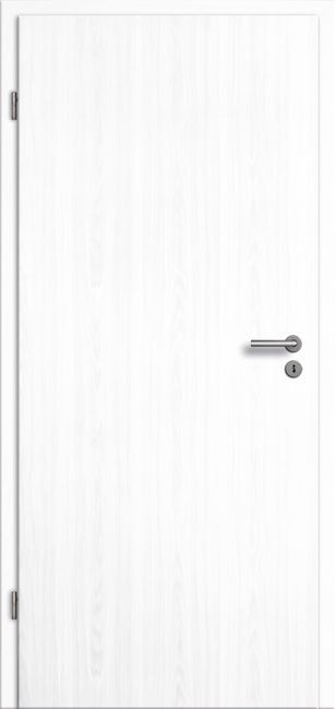 Zimmertür CPL Esche weiß längs, 2110 mm x 985 mm, DK, rechts