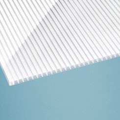 Polycarbonat Hohlkammerplatten gestreift weiß 16 mm 
