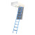 Wellhöfer Bodentreppe StahlBlau mit WärmeSchutz 3D, 120 x 70, RH: 237 - 247