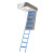 Wellhöfer Bodentreppe StahlBlau mit WärmeSchutz PH, 120 x 70, RH: 237 - 247